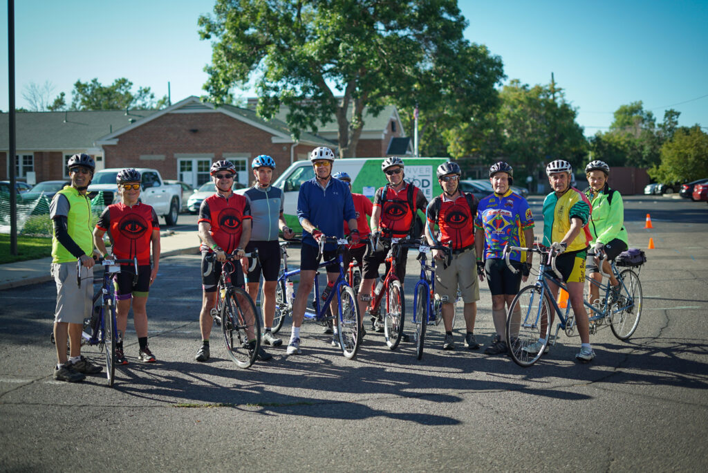 Group at CCB on bikes smiling